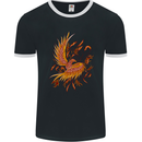 A Pheonix Rising From the Ashes Mens Ringer T-Shirt FotL Black/White
