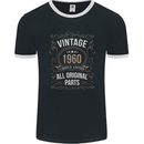 63rd Birthday Limited Edition 1960 Mens Ringer T-Shirt FotL Black/White
