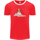 A Epagneul Breton Dog Mens Ringer T-Shirt FotL Red/White