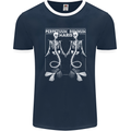 Skeleton Mermaids Eternal Sleep of the Sea Skulls Mens Ringer T-Shirt FotL Navy Blue/White