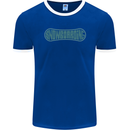 Snowboarding Snow Board Mens Ringer T-Shirt FotL Royal Blue/White