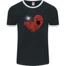 Love Flag Taiwan Football Mens Ringer T-Shirt FotL Black/White