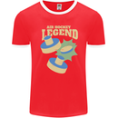 Funny Air Hockey Legend Mens Ringer T-Shirt FotL Red/White