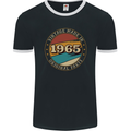 58th Birthday  Vintage Made In 1965 Mens Ringer T-Shirt FotL Black/White