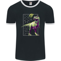 T-Rex Dinosaur Tyrannosaurus Rex Mens Ringer T-Shirt FotL Black/White