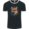 Fantasy Kitsune Japanese Folklore Fox Mens Ringer T-Shirt FotL Black/White