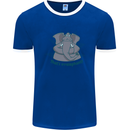 Irrelephant Funny Elephant Mens Ringer T-Shirt FotL Royal Blue/White