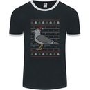 Christmas Seagull Xmas Pigeon Mens Ringer T-Shirt FotL Black/White