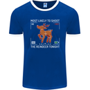 Funny Christmas Photography Photographer Mens Ringer T-Shirt FotL Royal Blue/White
