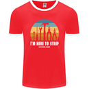 Electrician Here to Strip Funny Sparky Mens Ringer T-Shirt FotL Red/White