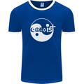 Coexist World Peace Love Religion Hippy Anti War Mens Ringer T-Shirt FotL Royal Blue/White