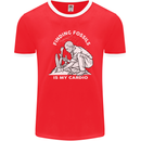 Palaeontology Finding Fossils is My Cardio Mens Ringer T-Shirt FotL Red/White