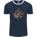 A Steampunk Fish Mens Ringer T-Shirt FotL Navy Blue/White