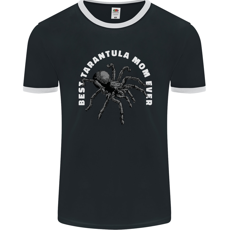 Tarantula Mom Funny Spider Mens Ringer T-Shirt FotL Black/White