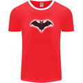 A Glowing Bat Vampires Halloween Mens Ringer T-Shirt FotL Red/White