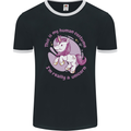 This is My Unicorn Outfit Fancy Dress Costume Mens Ringer T-Shirt FotL Black/White