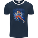Chase Boys Running Marathon Cross Country Runner Mens Ringer T-Shirt FotL Navy Blue/White