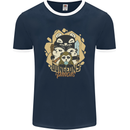 Dungeons & Panda Bears Role Play Games RPG Mens Ringer T-Shirt FotL Navy Blue/White