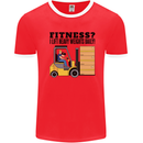 Forklift Driver I Lift Heavy Weights Funny Mens Ringer T-Shirt Red/White