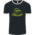 Dirty Race 4X4 Off Roading Mens Ringer T-Shirt FotL Black/White