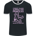 Funny Skater This Princess Wears Ice Skates Mens Ringer T-Shirt FotL Black/White