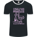 Funny Skater This Princess Wears Ice Skates Mens Ringer T-Shirt FotL Black/White