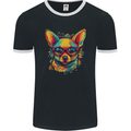 Summer Vibes Chihuahua Mens Ringer T-Shirt FotL Black/White