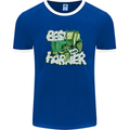 Best Farmer Ever Farming Fathers Day Mens Ringer T-Shirt Royal Blue/White