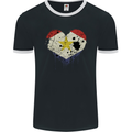 Love Flag Saba Football Mens Ringer T-Shirt FotL Black/White