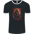 A Samurai Warrior With Swords Katana Kenjutsu Mens Ringer T-Shirt FotL Black/White