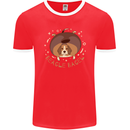 Beagle Bagel Funny Dog Mens Ringer T-Shirt FotL Red/White