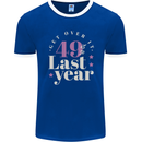 Funny 50th Birthday 49 is So Last Year Mens Ringer T-Shirt FotL Royal Blue/White
