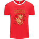 Bearded Dragon Anatomy Lizards, Reptiles, Mens Ringer T-Shirt Red/White