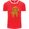 Hungarian Magyar Magyar Vizsla Puppy Dog Mens Ringer T-Shirt FotL Red/White