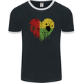 Love Guinea-Bissau Flag Day Football Mens Ringer T-Shirt FotL Black/White