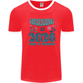 Arriving 2026 New Baby Pregnancy Pregnant Mens Ringer T-Shirt Red/White