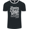 Aged to Perfection Vintage 49th Birthday 1974 Mens Ringer T-Shirt FotL Black/White