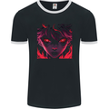 Evil Anime Character 2 Mens Ringer T-Shirt FotL Black/White