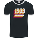 Retro 54th Birthday Original 1969 Mens Ringer T-Shirt FotL Black/White