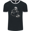 Monochrome Scuba Diving Working Diver Mens Ringer T-Shirt FotL Black/White