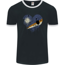 Love Marshall Islands Flag Day Football Mens Ringer T-Shirt FotL Black/White