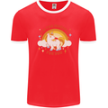 Unicorn Im Too Magical For You Mens Ringer T-Shirt Red/White