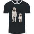 Anatolian Shepherd Dog and Puppy Mens Ringer T-Shirt FotL Black/White