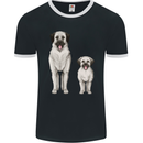 Anatolian Shepherd Dog and Puppy Mens Ringer T-Shirt FotL Black/White