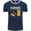 I Lift Heavy Weights All Day Funny Forklift Driver Mens Ringer T-Shirt FotL Navy Blue/White
