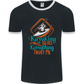 Kayaking Solves Everything Funny Kayak Mens Ringer T-Shirt FotL Black/White