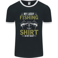 Do Not Wash My Lucky Fishing Funny Fisherman Mens Ringer T-Shirt FotL Black/White