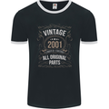 22nd Birthday Limited Edition 2001 Mens Ringer T-Shirt FotL Black/White