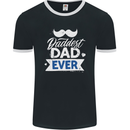 Fathers Day Daddest Dad Ever Mens Ringer T-Shirt FotL Black/White