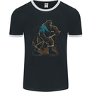 Bigfoot Hockey Player Mens Ringer T-Shirt FotL Black/White